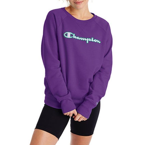 Champion Tops - Champion Purple Crew Neck Fleece Sweatshirt XS